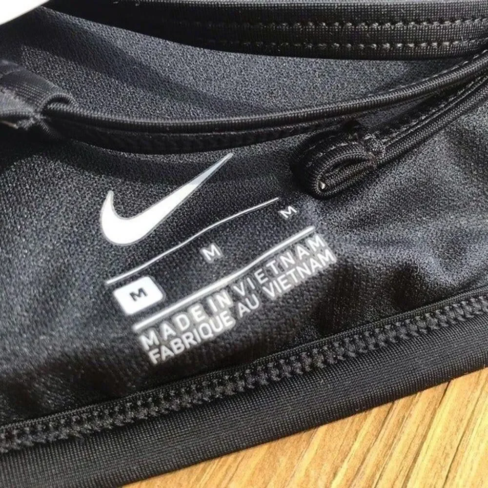 New Nike Black & Gray Halter Mesh Bikini Top
